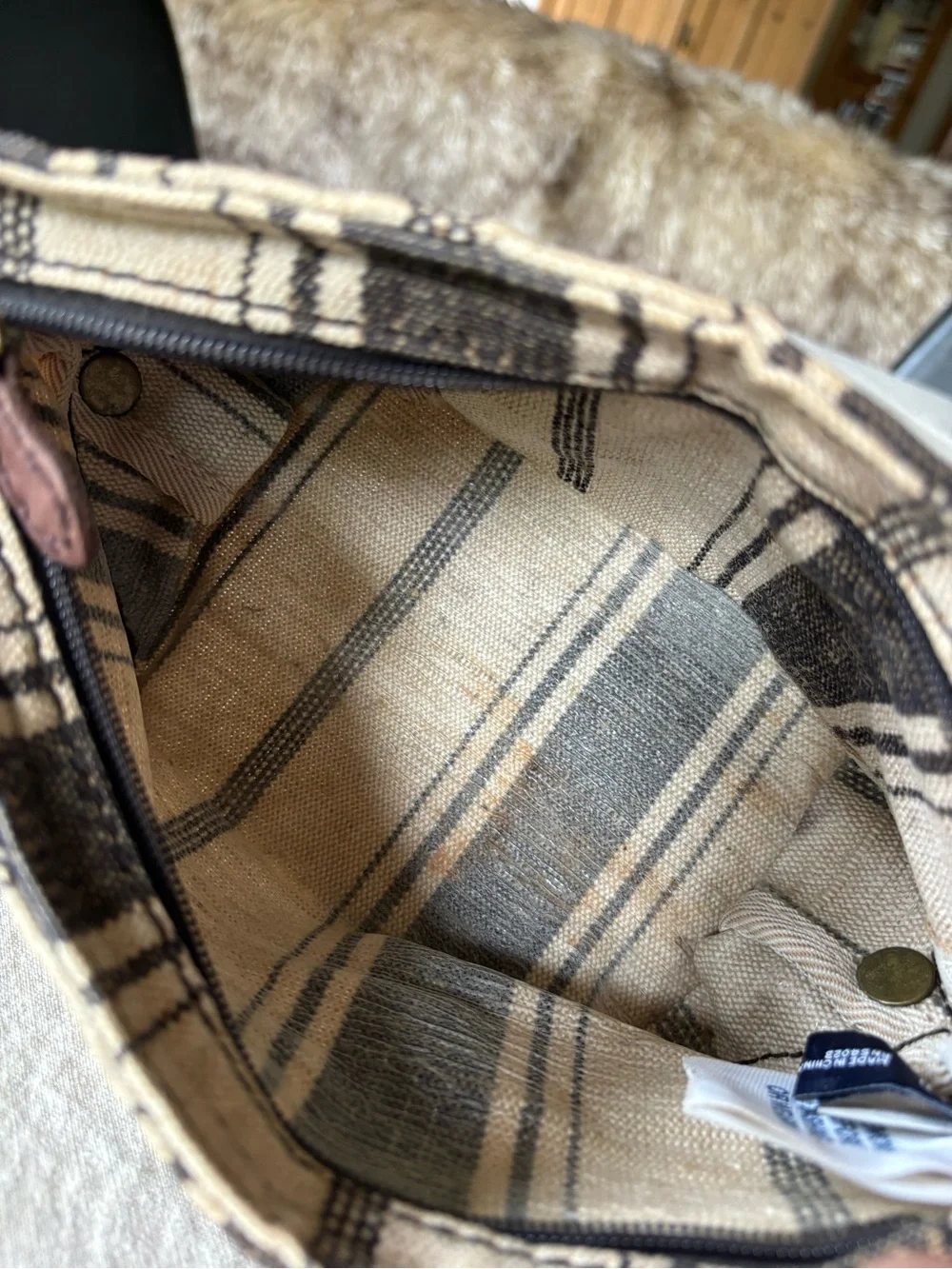 Jute and Cotton Cosmetic Bag